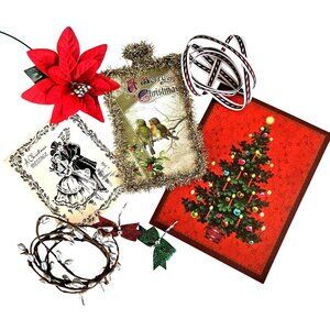 Vintage Mid Century Holiday Instant Collection Card Ephemera and Decor Bundle